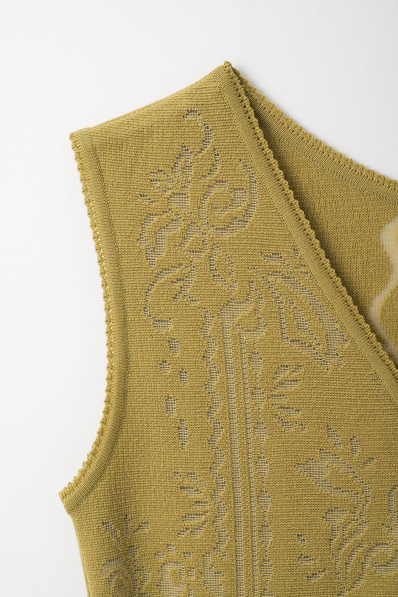 Mirror knit tank (Yellow green)