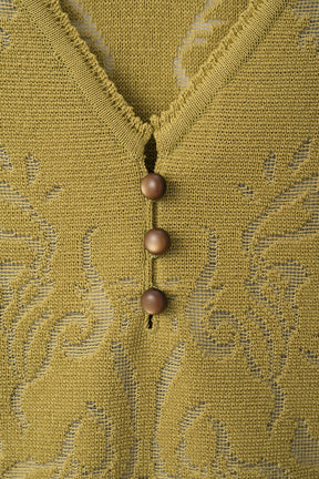 Mirror knit tank (Yellow green)