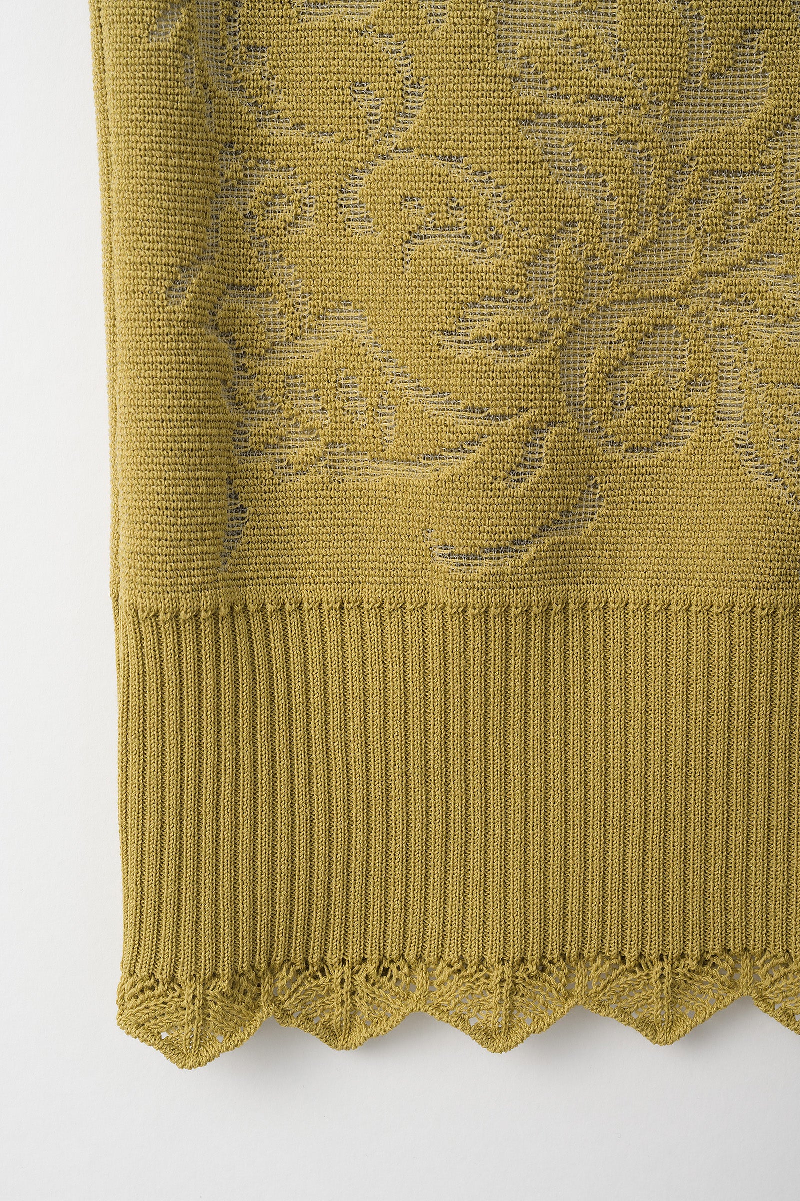 Mirror knit tank (Yellow green)