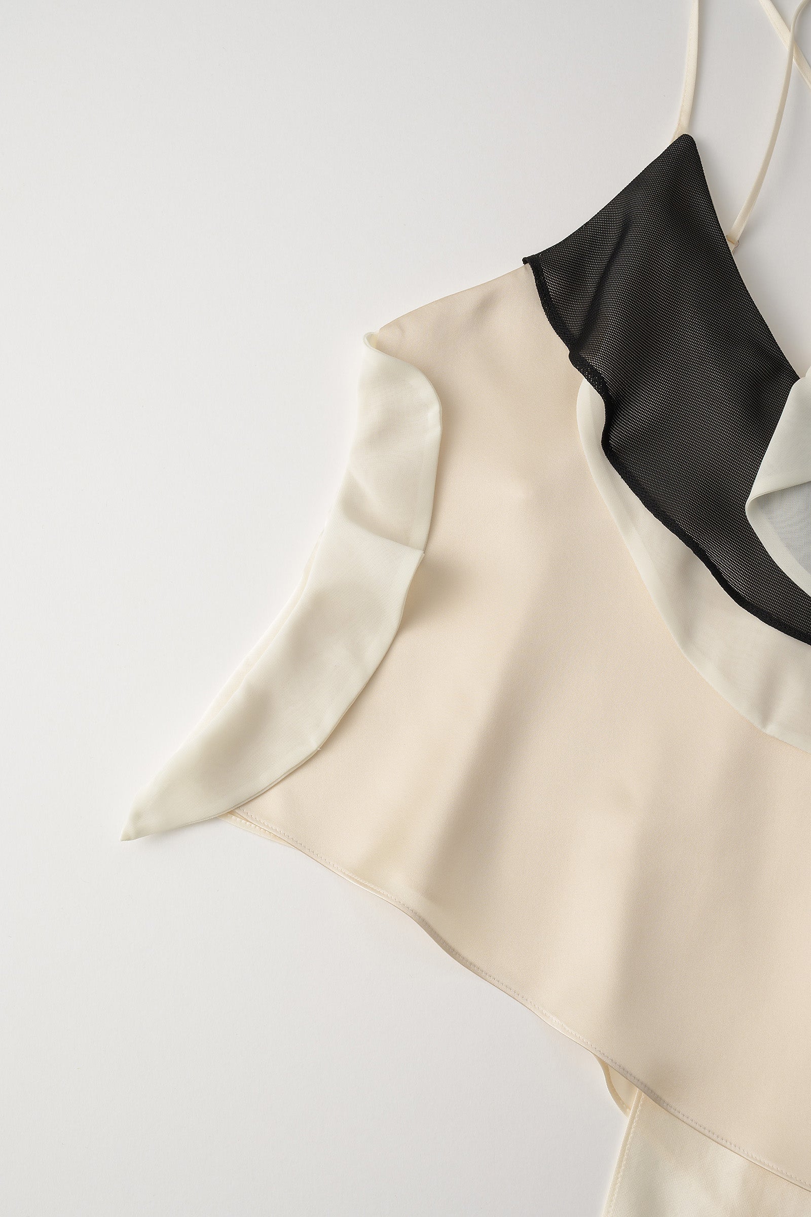 Cascade satin camisole tops (Ivory)