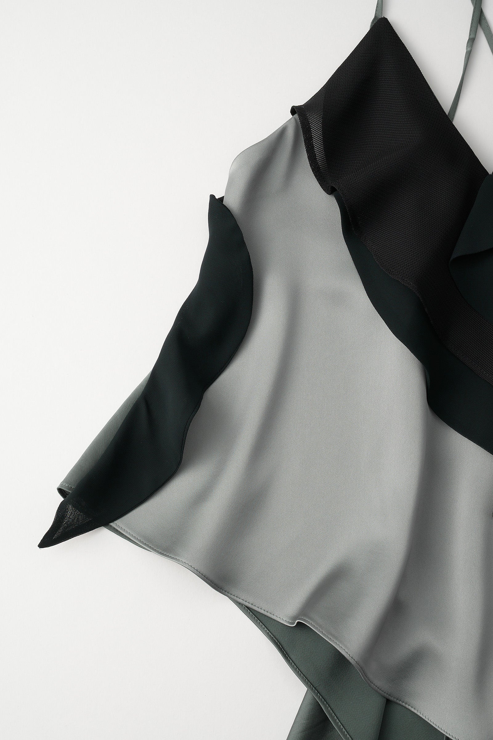 Cascade satin camisole tops (Slate green)