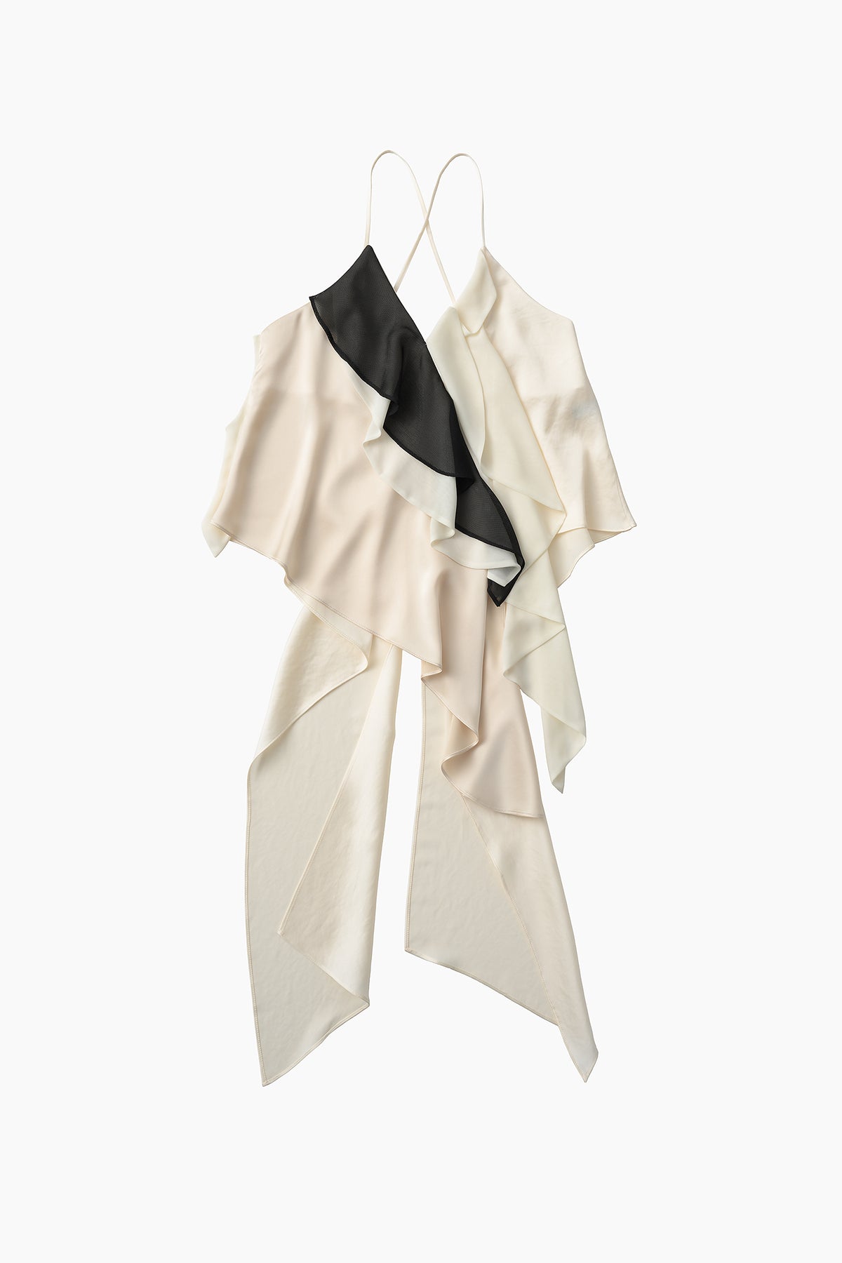 Cascade satin camisole tops (Ivory)