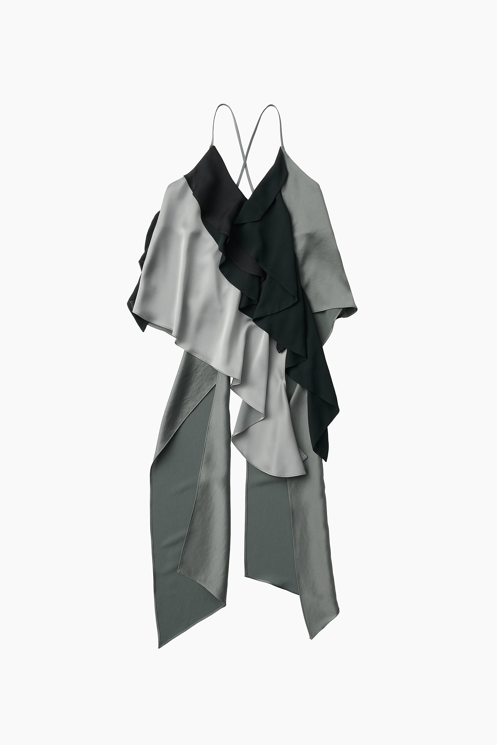 Cascade satin camisole tops (Slate green)