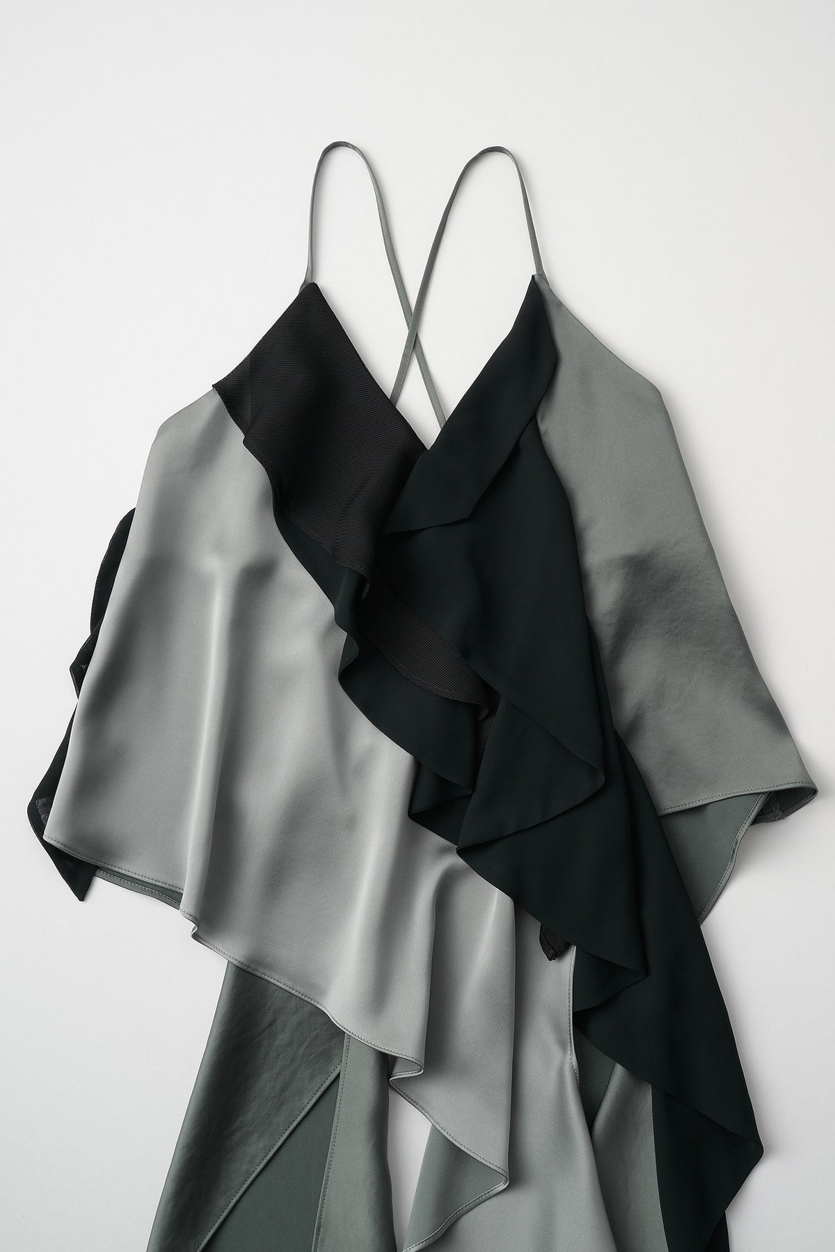 Cascade satin camisole tops (Slate green)