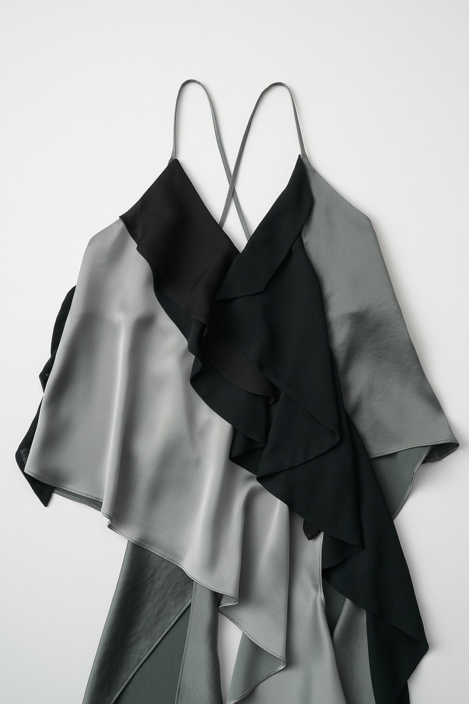 Cascade satin camisole tops (Slate green)
