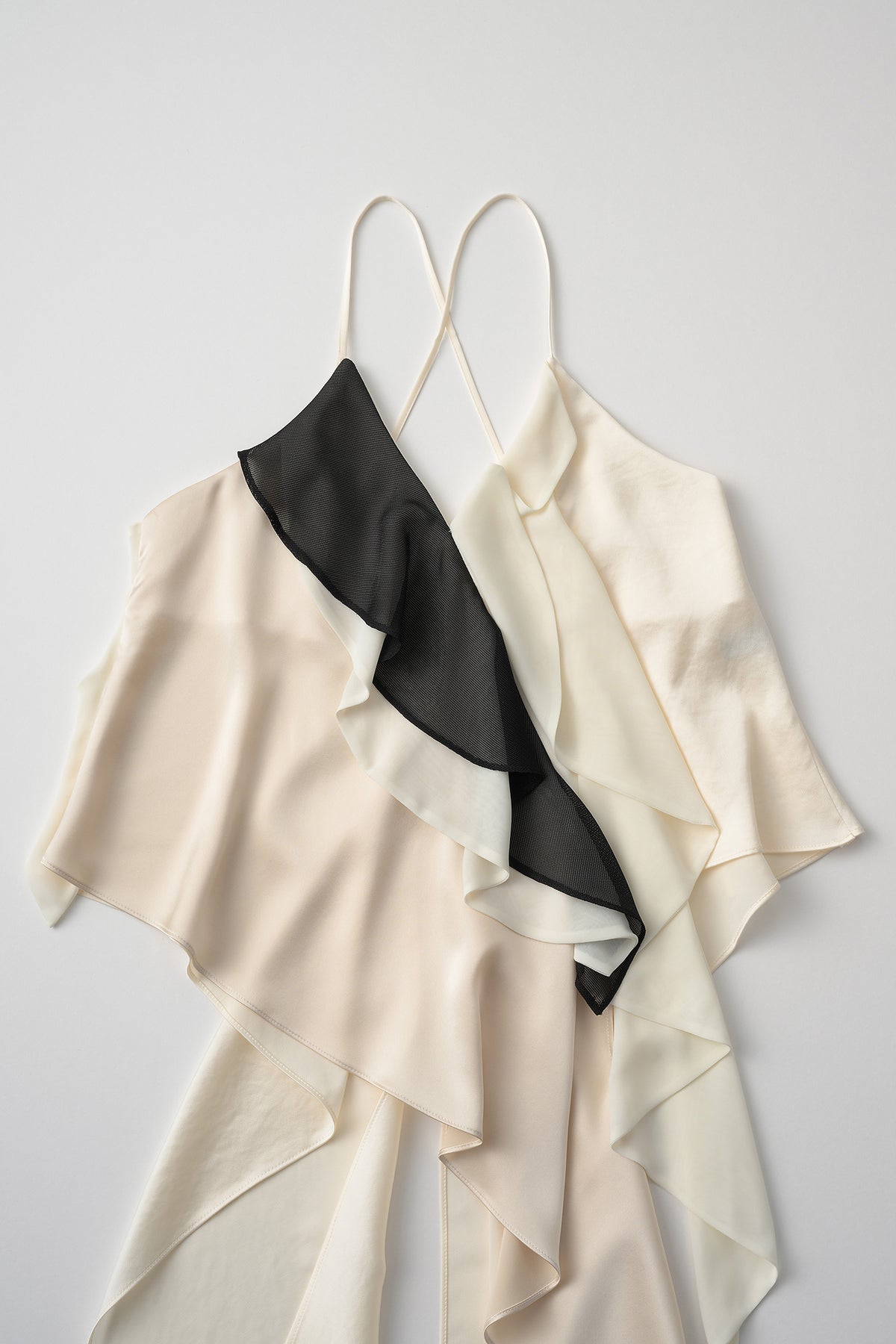 Cascade satin camisole tops (Ivory)