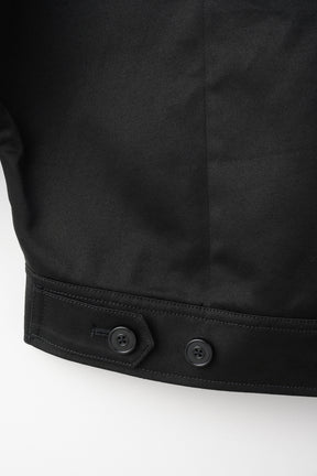 Relief embroidered chino jacket (Black)