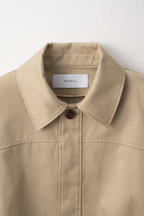 Relief embroidered chino jacket (Beige)