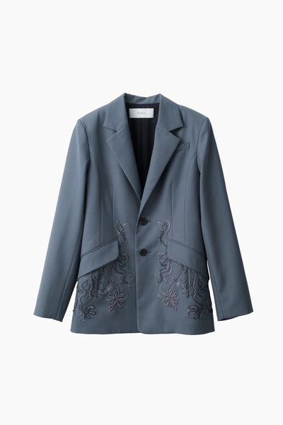 Surfacing embroidered jacket (Blue)