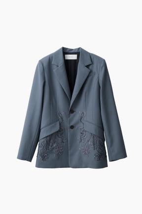 Surfacing embroidered jacket (Blue)