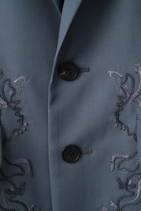 Surfacing embroidered jacket (Blue)