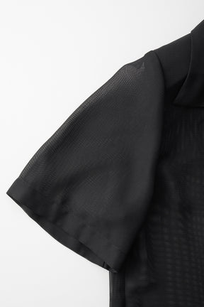 Loop embroidered mesh jacket (Black)