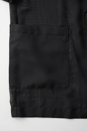 Loop embroidered mesh jacket (Black)