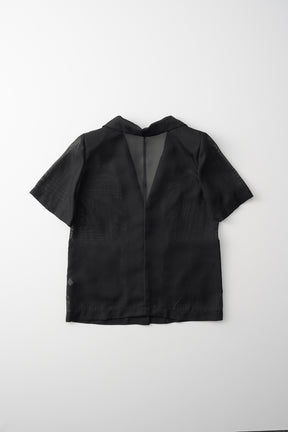 Loop embroidered mesh jacket (Black)