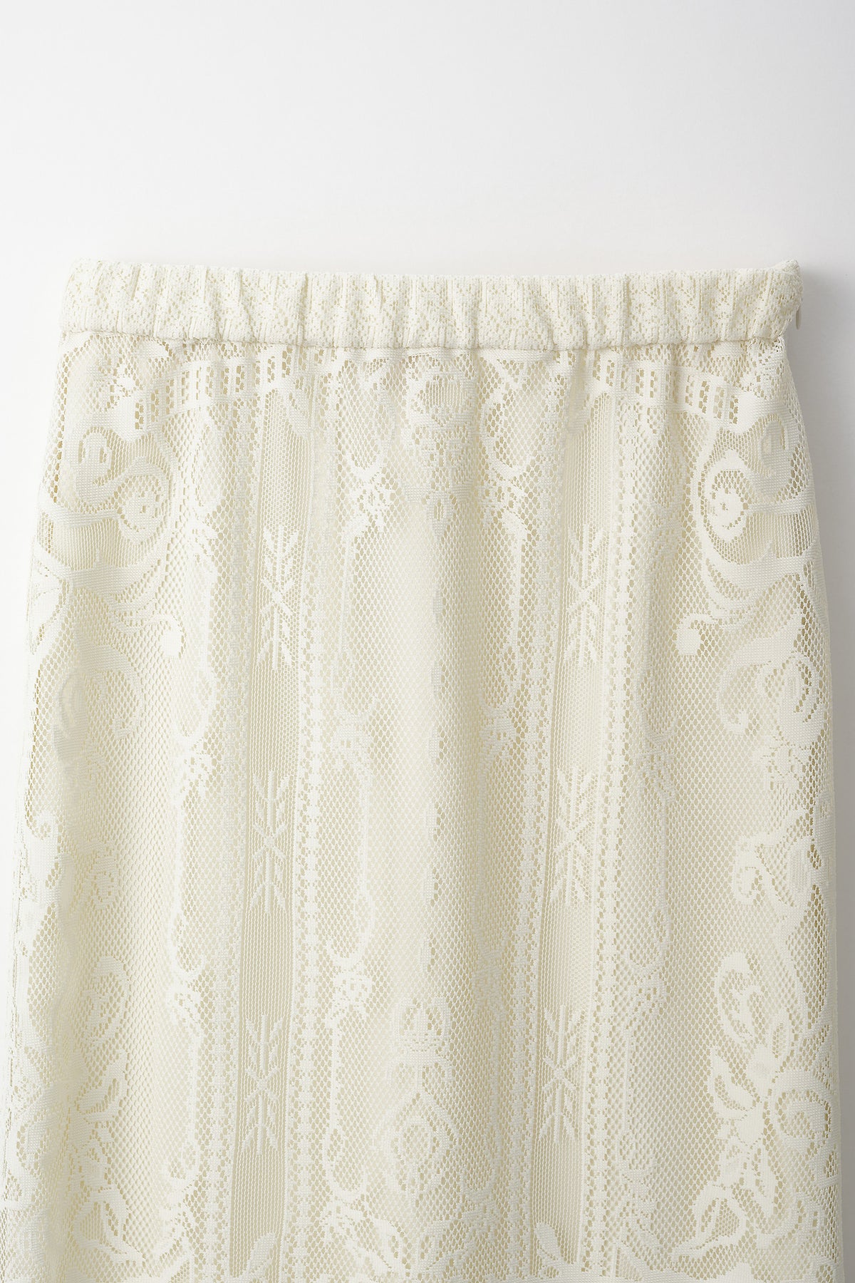 Mirror lace skirt (White)