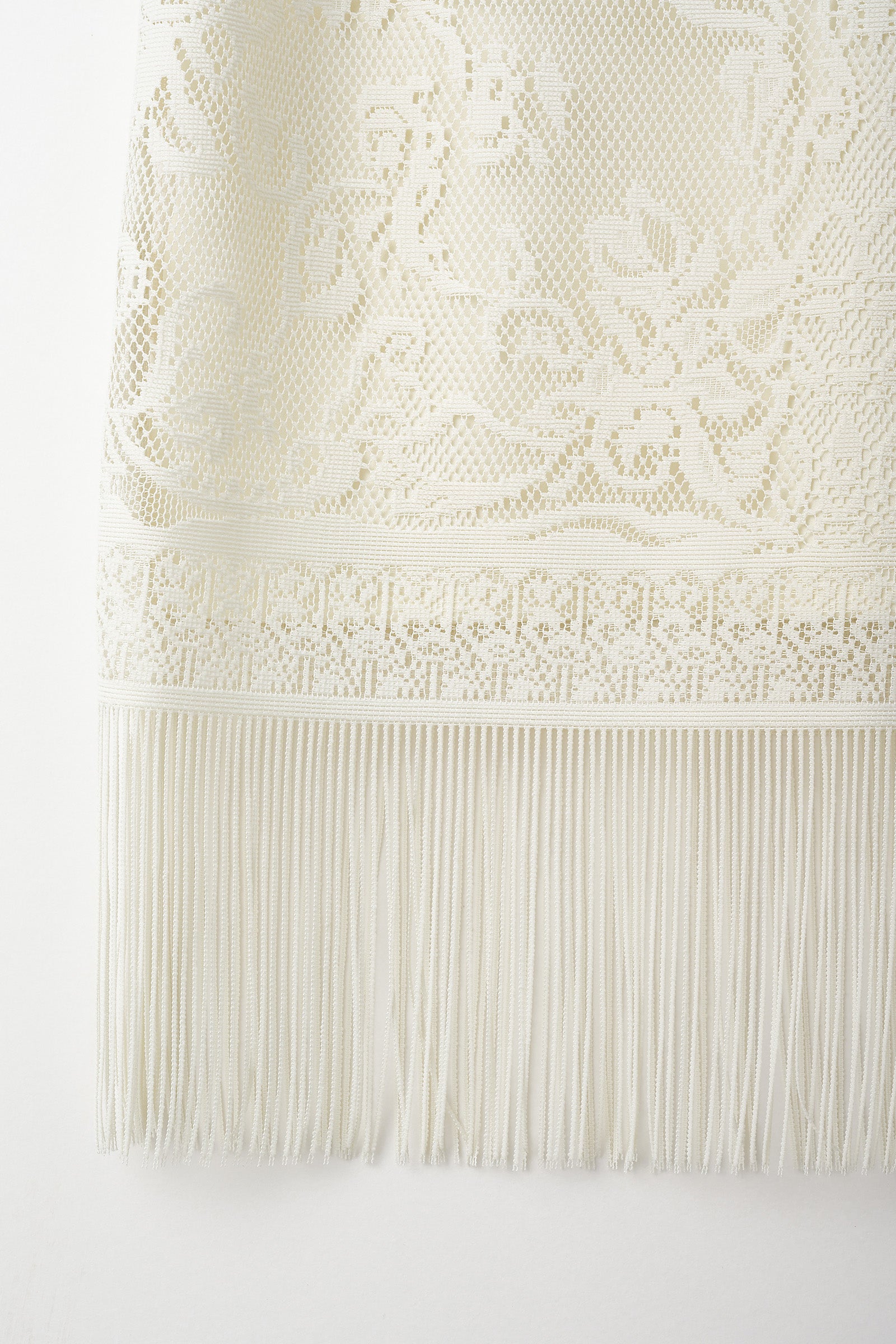 Mirror lace skirt (White)
