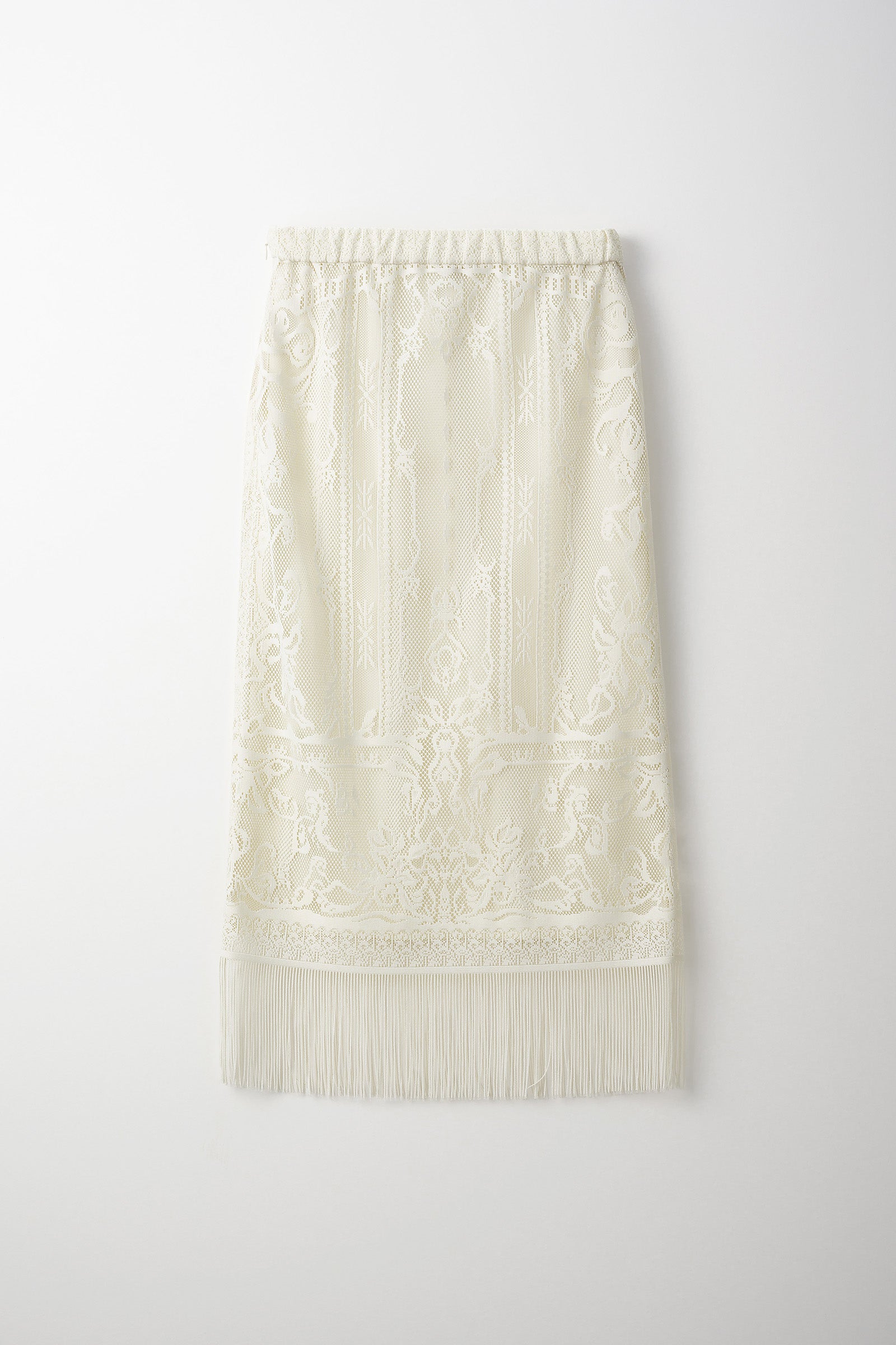 Mirror lace skirt (White)