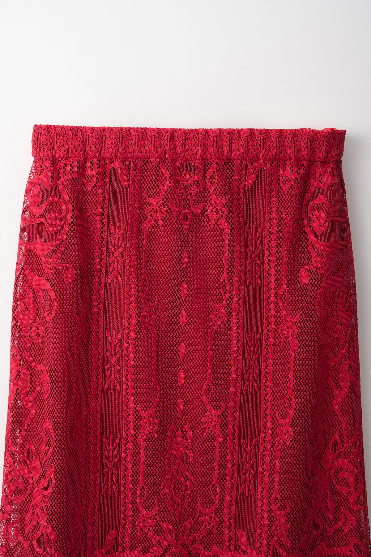Mirror lace skirt (Red)