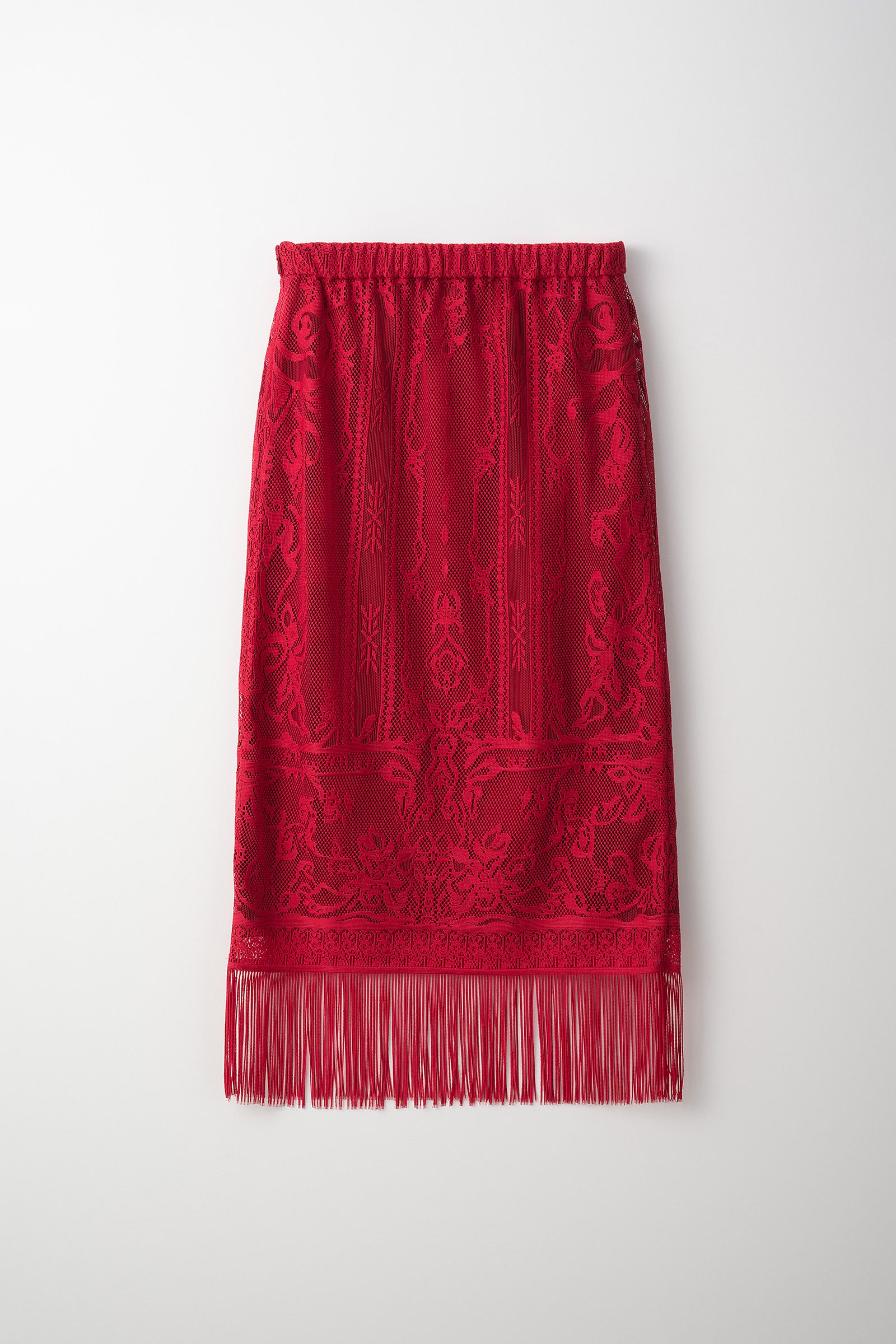 Mirror lace skirt (Red)