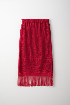 Mirror lace skirt (Red)