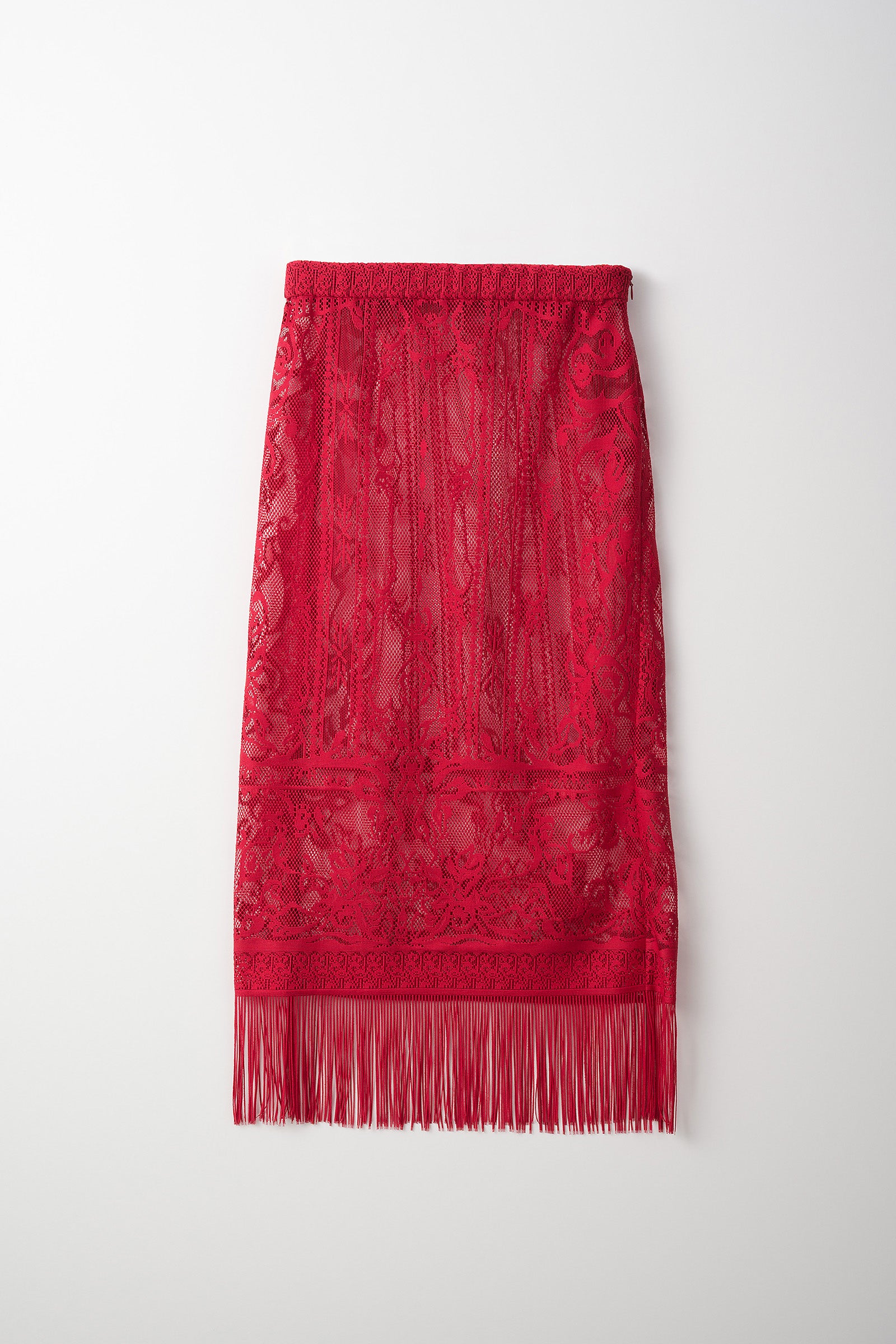 Mirror lace skirt (Red)