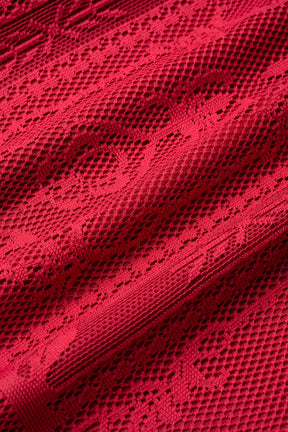 Mirror lace skirt (Red)