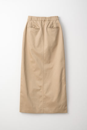 Relief embroidered chino skirt (Beige)