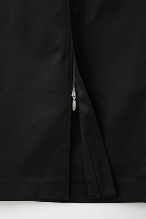 Relief embroidered chino skirt (Black)