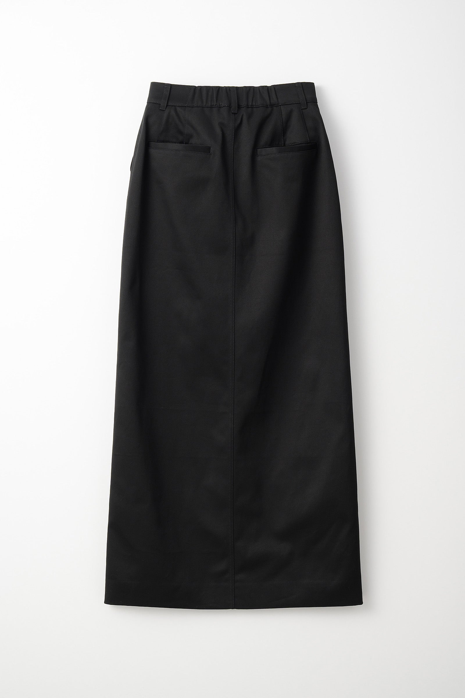Relief embroidered chino skirt (Black)