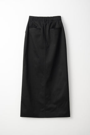 Relief embroidered chino skirt (Black)
