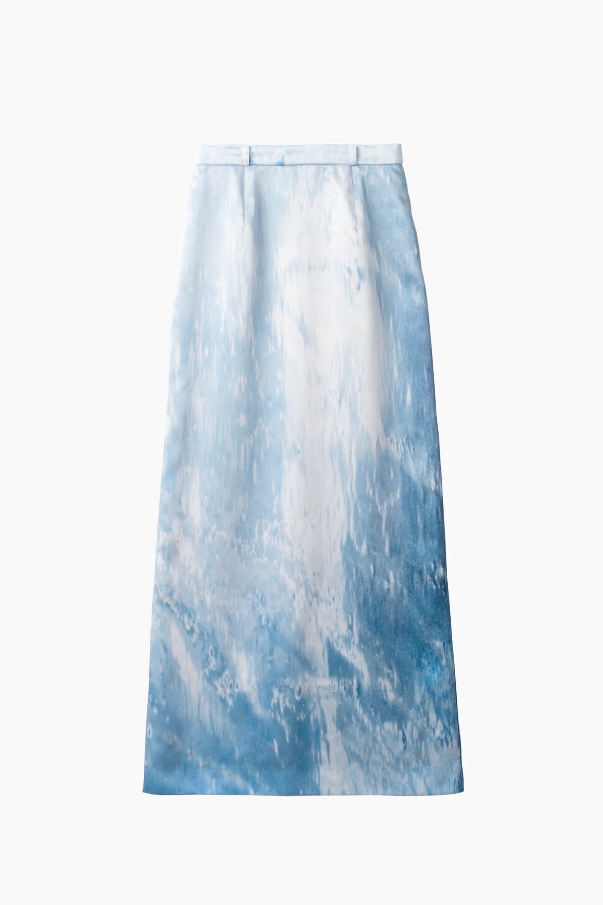 Water mirror print skirt (Blue)