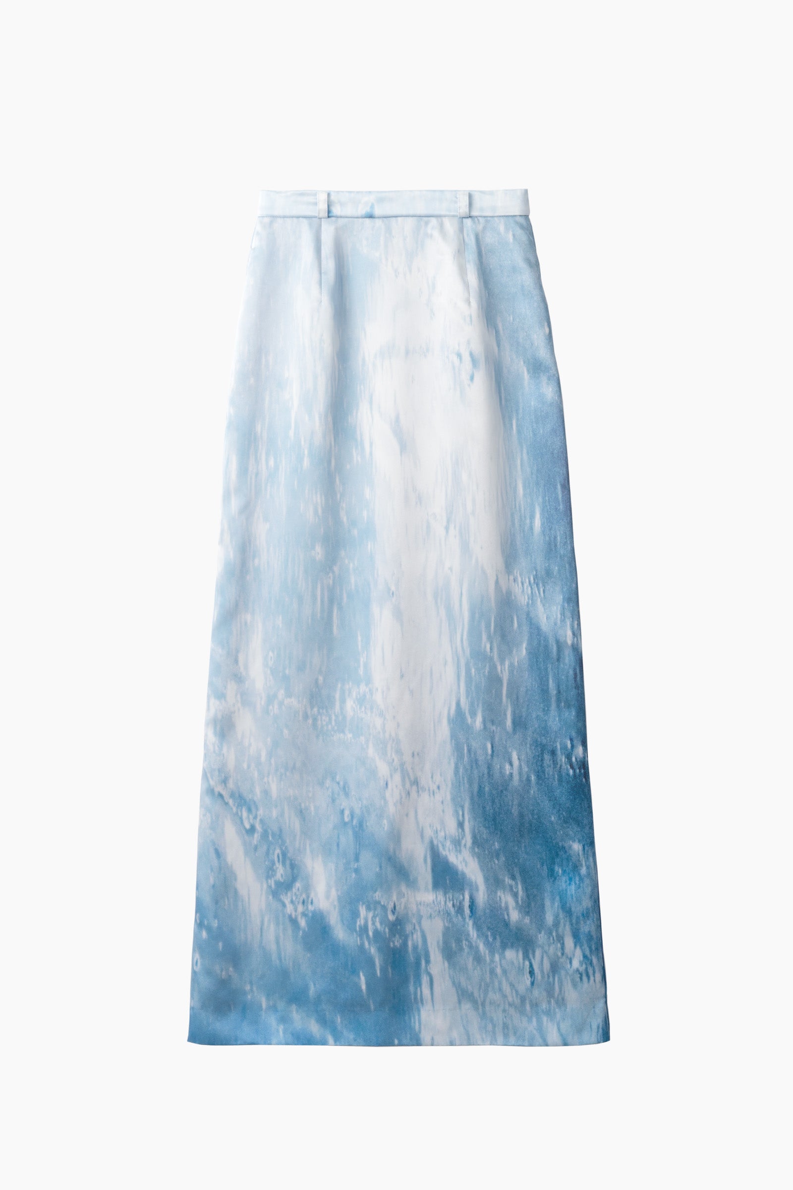 Water mirror print skirt (Blue)