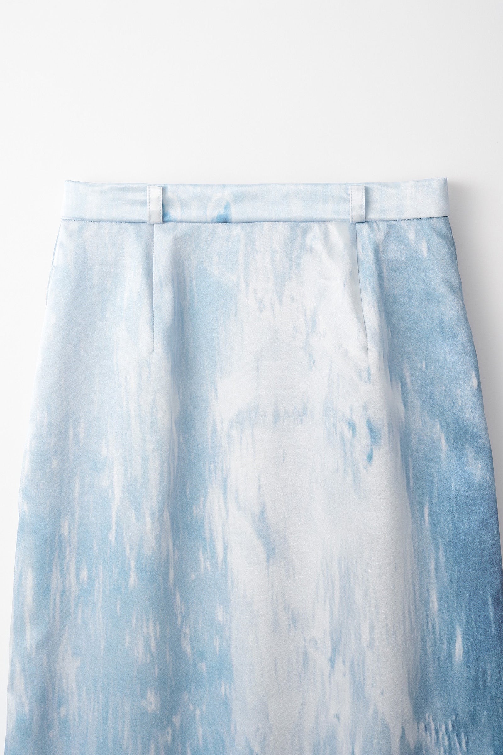 Water mirror print skirt (Blue)