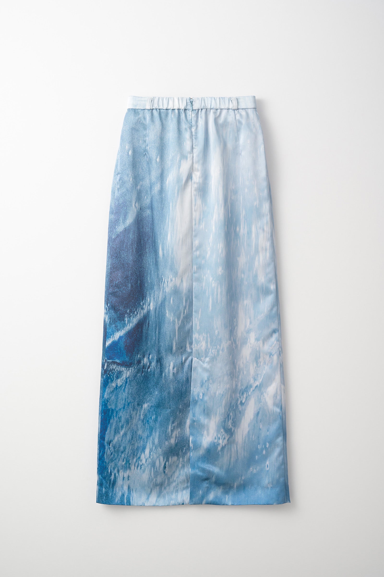 Water mirror print skirt (Blue)