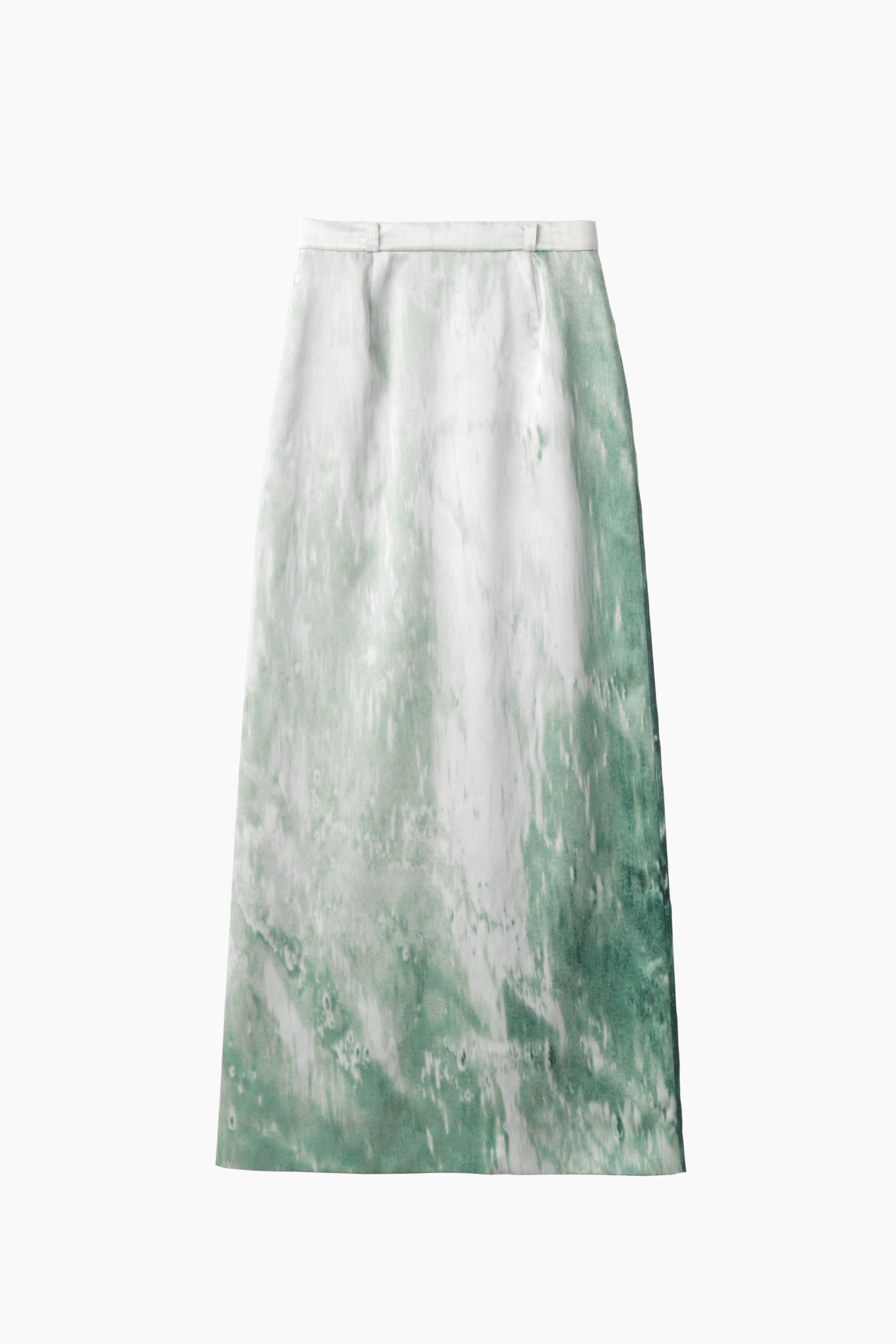 Water mirror print skirt (Green)