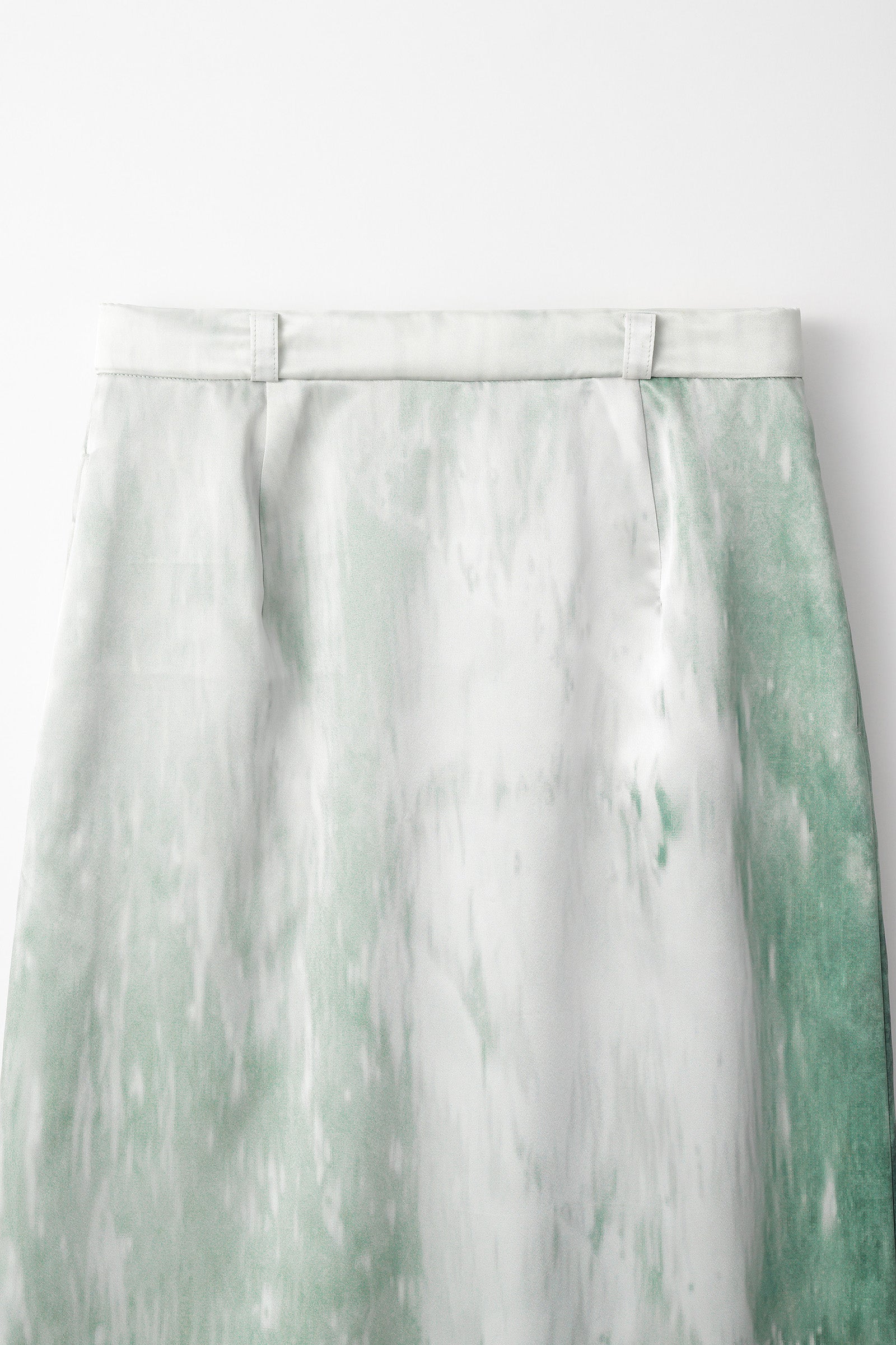 Water mirror print skirt (Green)