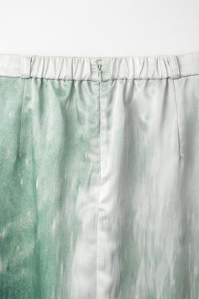 Water mirror print skirt (Green)