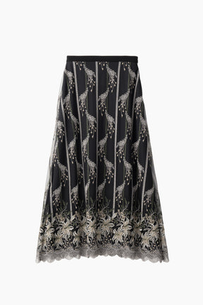 Classic lace skirt (Black)