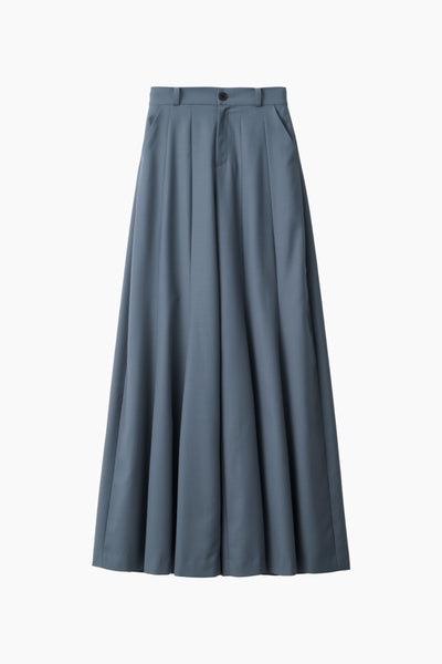 Barrel flare trousers (Blue)