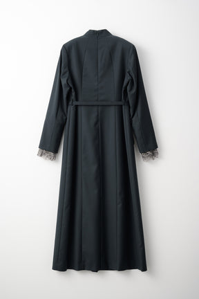 Classic lace jacket dress (Dark green)