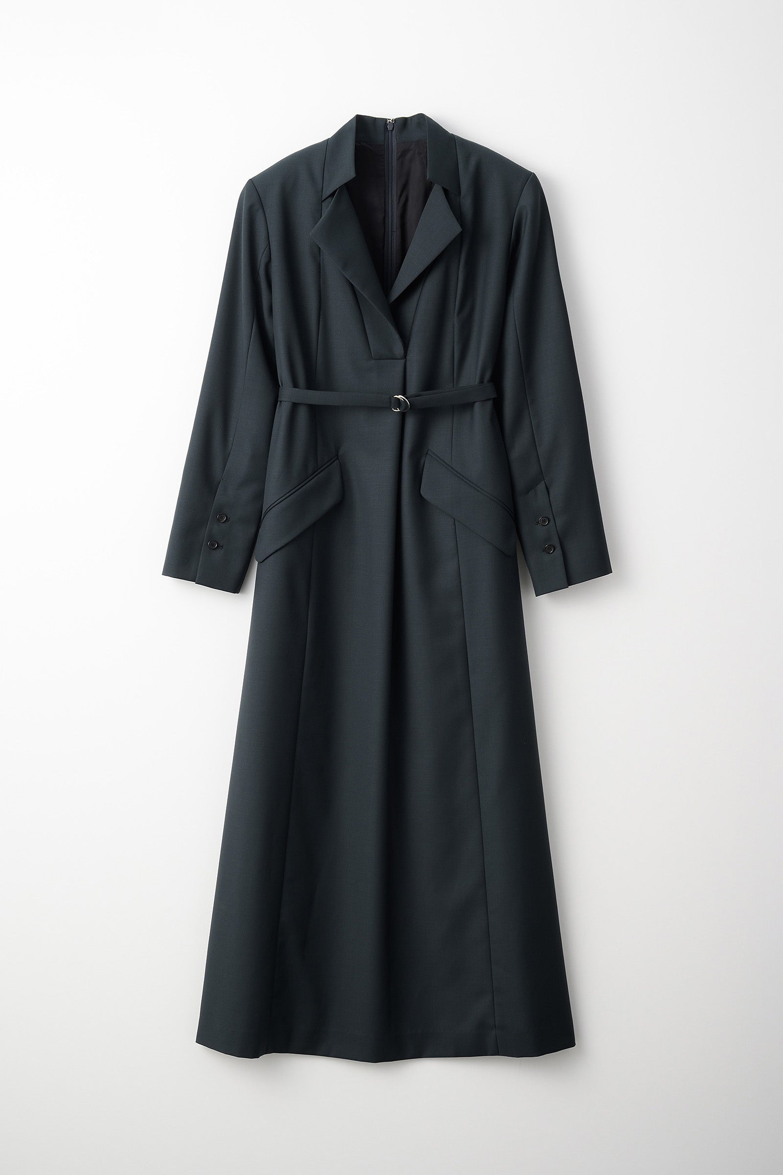Classic lace jacket dress (Dark green)
