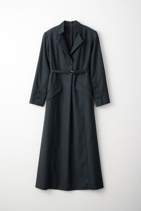 Classic lace jacket dress (Dark green)