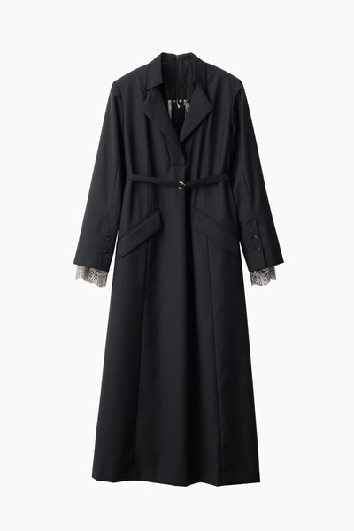 Classic lace jacket dress (Black)