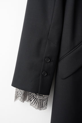Classic lace jacket dress (Black)