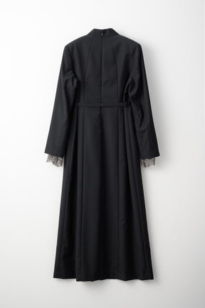 Classic lace jacket dress (Black)