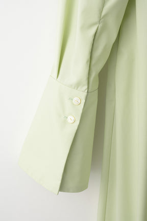 Droplet flower embroidered shirt dress (Light green)