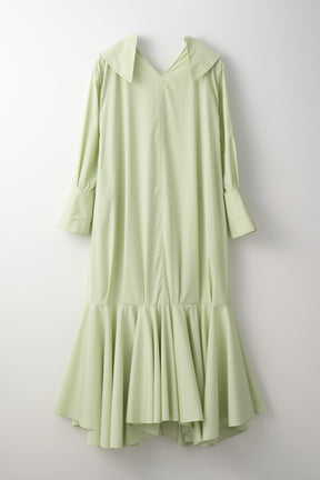Droplet flower embroidered shirt dress (Light green)