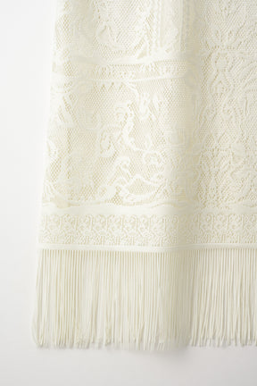 Mirror lace camisole dress (White)