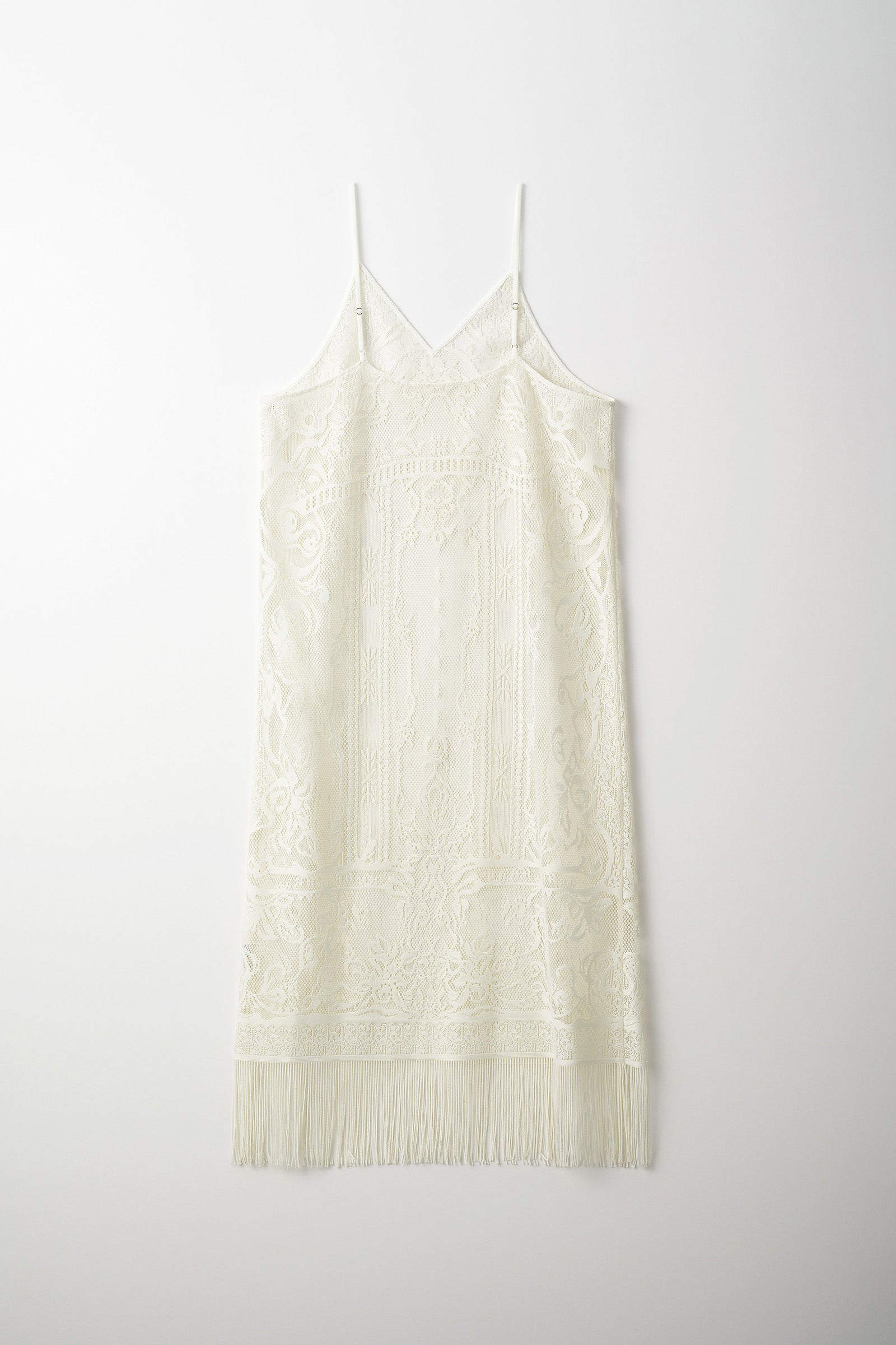 Mirror lace camisole dress (White)