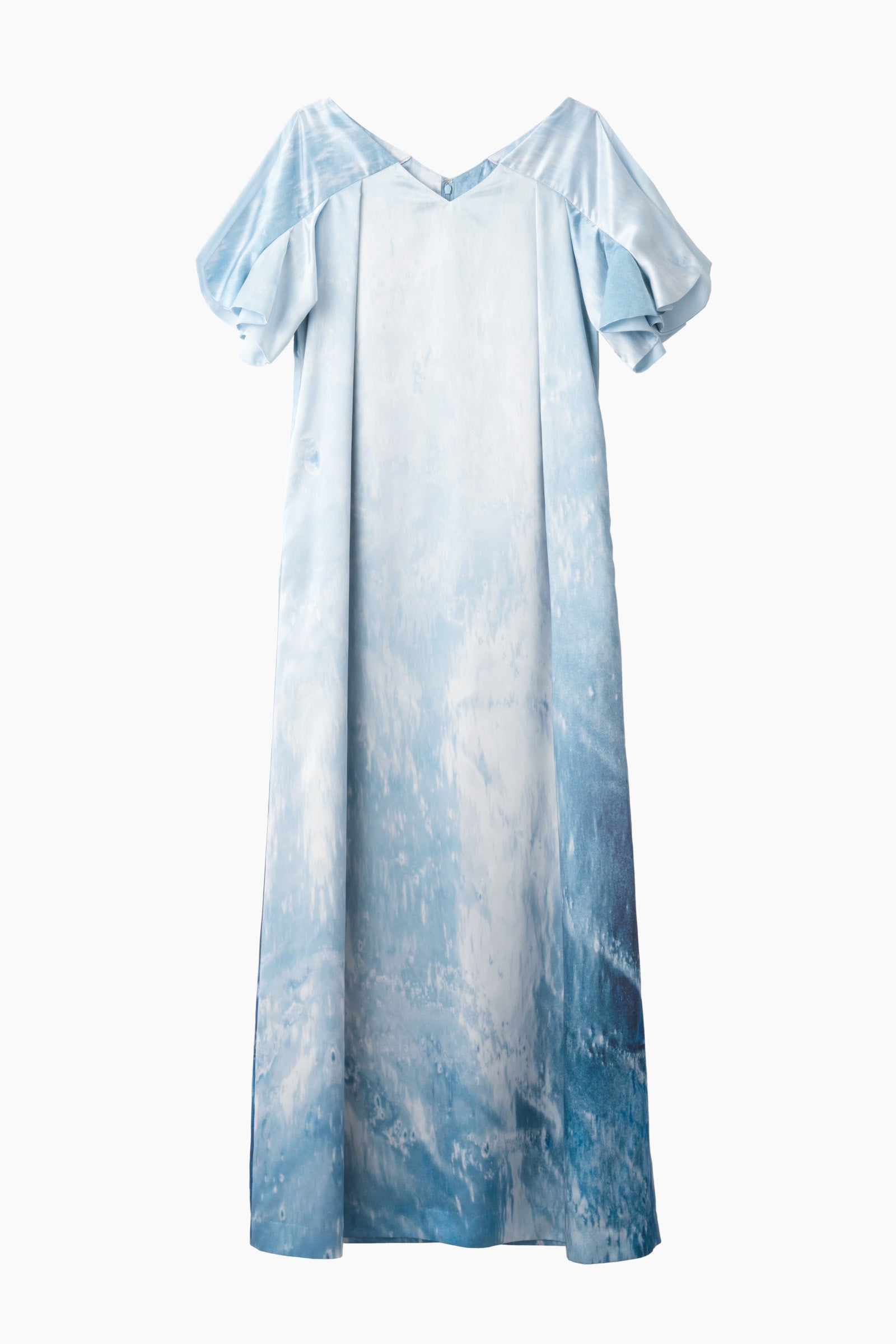 Water mirror print dress (Blue)